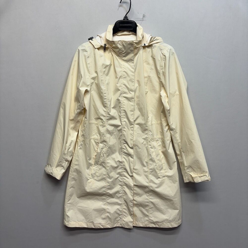 Quince Women Weatherproof Long Rain Jacket Size Medium D118 -12